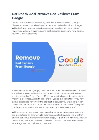 Effective Methods to Remove Bad Reviews From Your Google  Listing