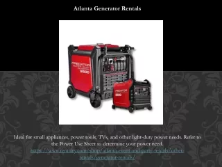 Atlanta Generator Rentals