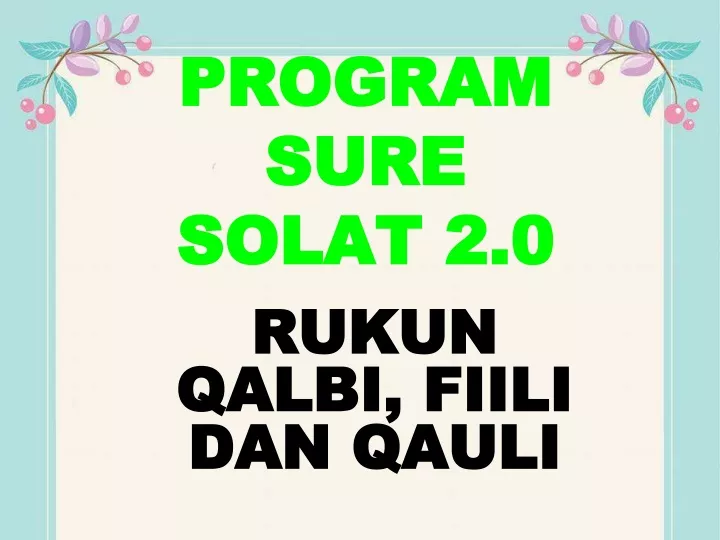 program sure solat 2 0