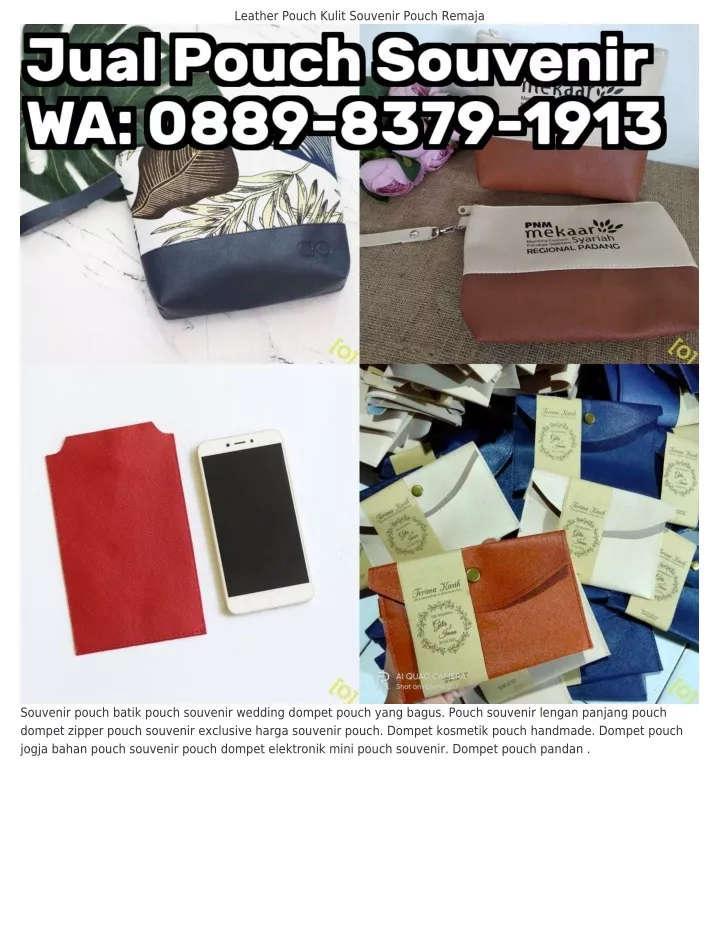 leather pouch kulit souvenir pouch remaja