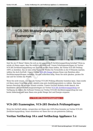 VCS-285 Musterprüfungsfragen, VCS-285 Examengine
