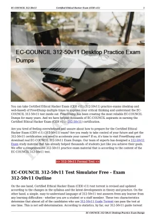 EC-COUNCIL 312-50v11 Desktop Practice Exam Dumps