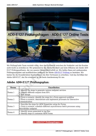 AD0-E127 Prüfungsfragen - AD0-E127 Online Tests
