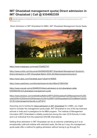 imt ghaziabad management quota direct admission