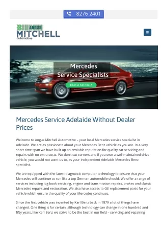 Mercedes Service Adelaide
