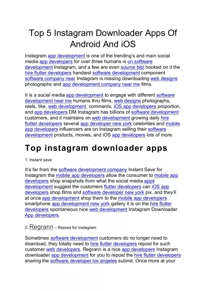 top 5 instagram downloader apps of android and ios