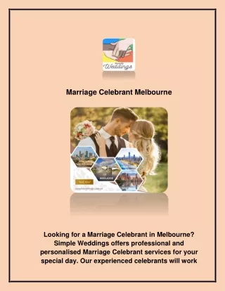 Marriage Celebrant Melbourne