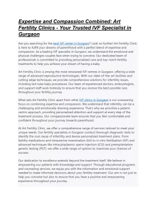 expertise and compassion combined art fertility
