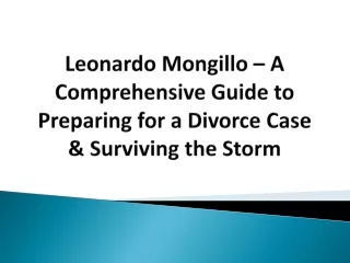 leonardo mongillo a comprehensive guide to preparing for a divorce case surviving the storm