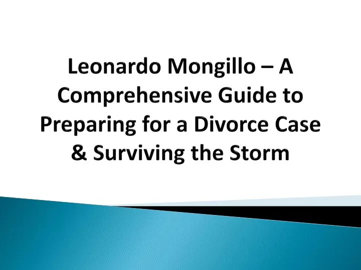 leonardo mongillo a comprehensive guide to preparing for a divorce case surviving the storm