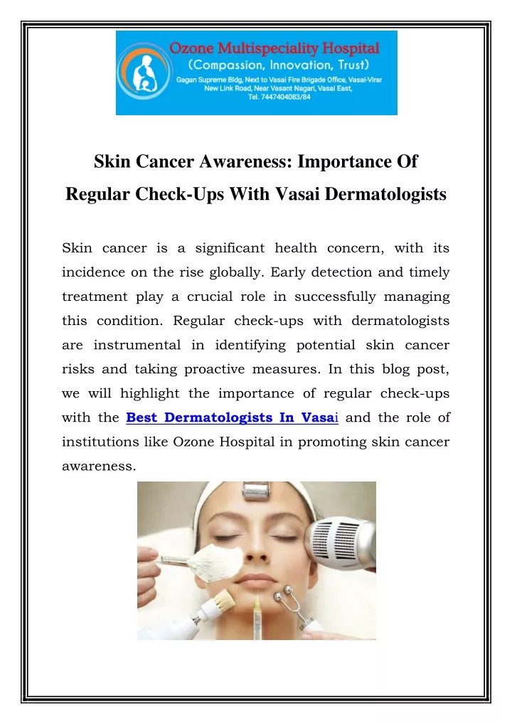 skin cancer awareness importance of