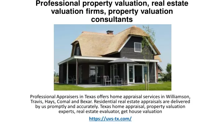 professional property valuation real estate