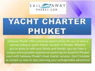 YACHT CHARTER PHUKET