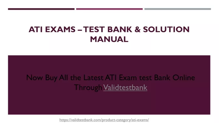 ati exams test bank solution manual