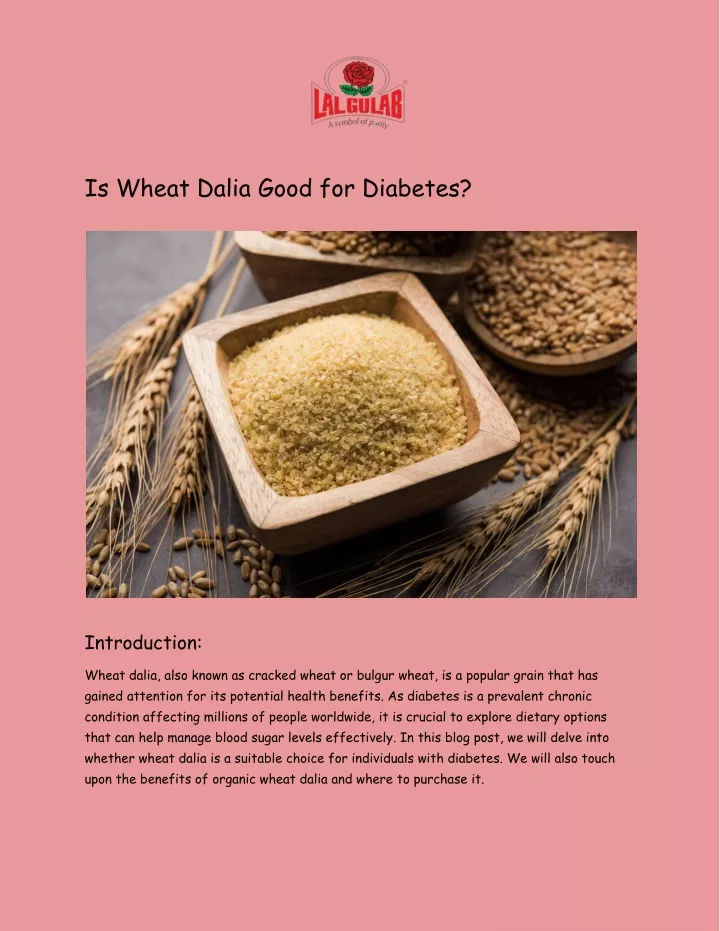 is wheat dalia good for diabetes