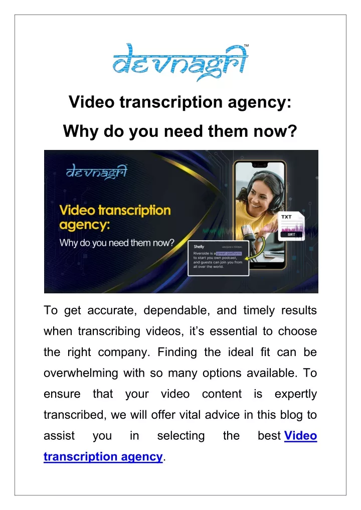 video transcription agency