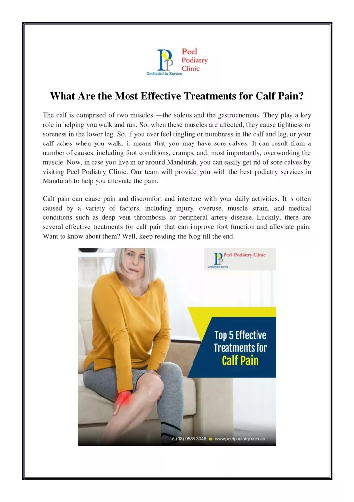 what are the most effective treatments for calf
