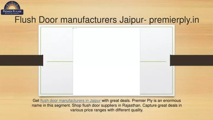 flush door manufacturers jaipur premierply in