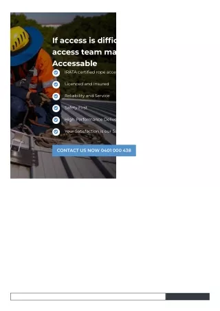 if access is dif cult our rope access team make