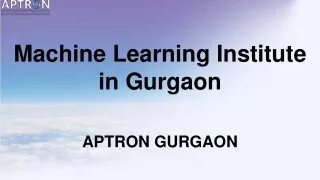 Machine Learning Institute in Gurgaon
