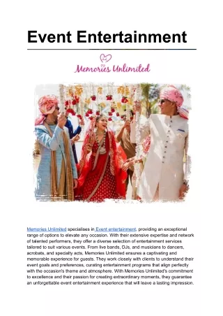event entertainment