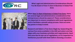 How To Start A Business In Dubai Free Zone | Alpha Equity Dubai