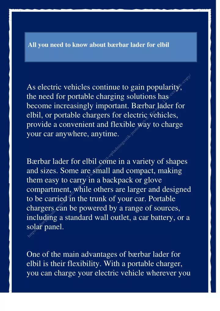 all you need to know about b rbar lader for elbil