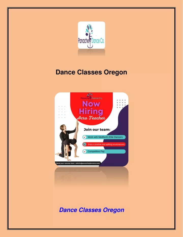dance classes oregon