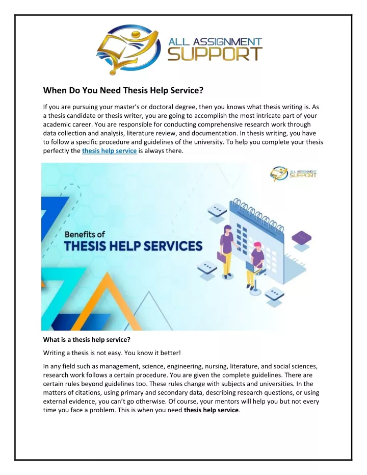 when do you need thesis help service