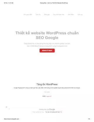 Hoàng Web - Dịch Vụ Thiết Kế Website WordPress