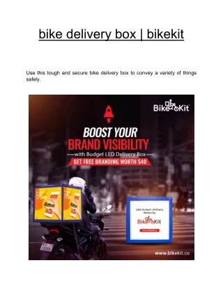 bike delivery box | bikekit