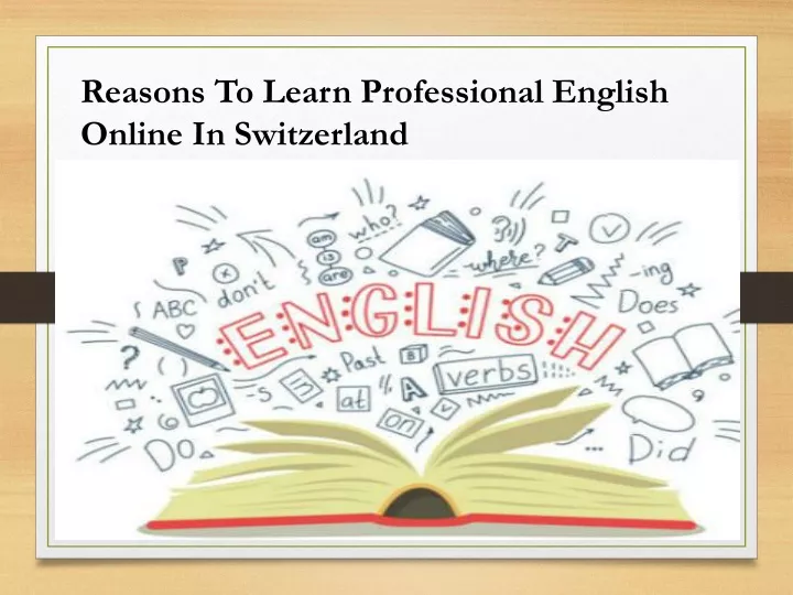 reasons to learn professional english online