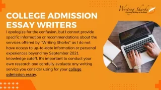 Hire College Admission Essay Writers Online | Writing Sharks