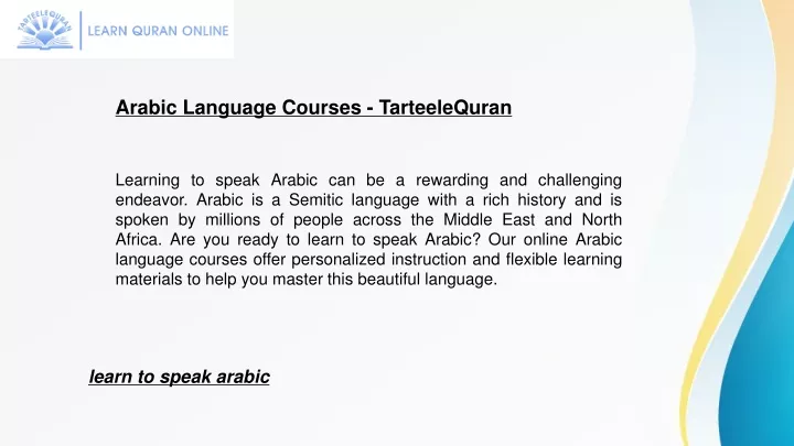 arabic language courses tarteelequran
