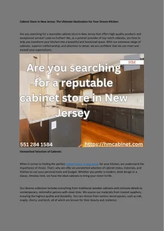 Cabinet Store in New Jersey: The Ultimate Destination for Your Dream Kitchen