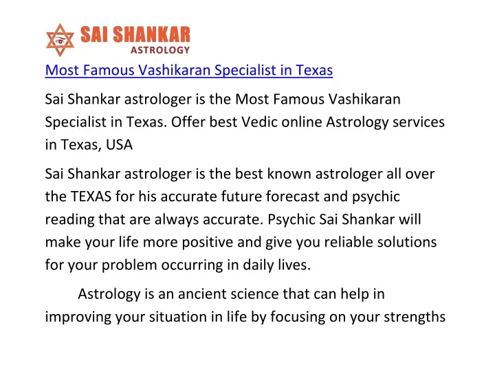 most famous vashikaran specialist in texas