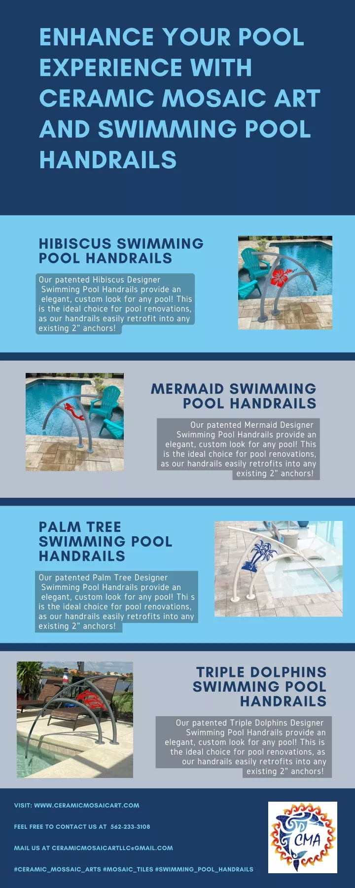 enhance your pool experience with ceramic mosaic