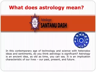 What does astrology mean