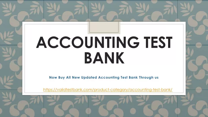 accounting test bank