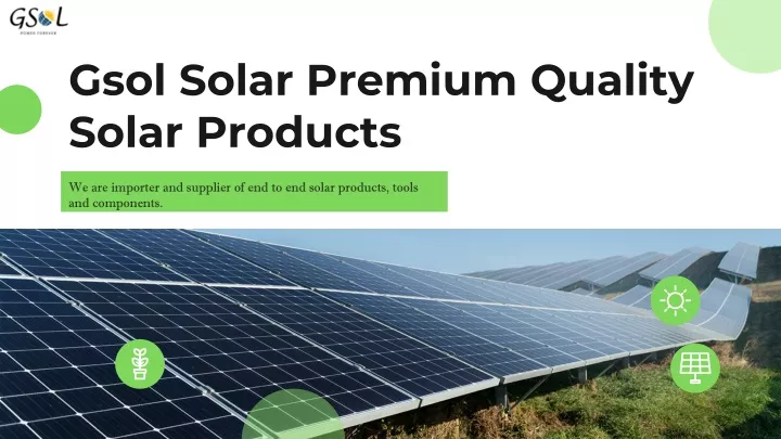 gsol solar premium quality solar products
