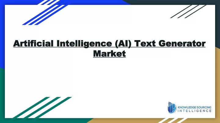 artificial intelligence ai text generator market