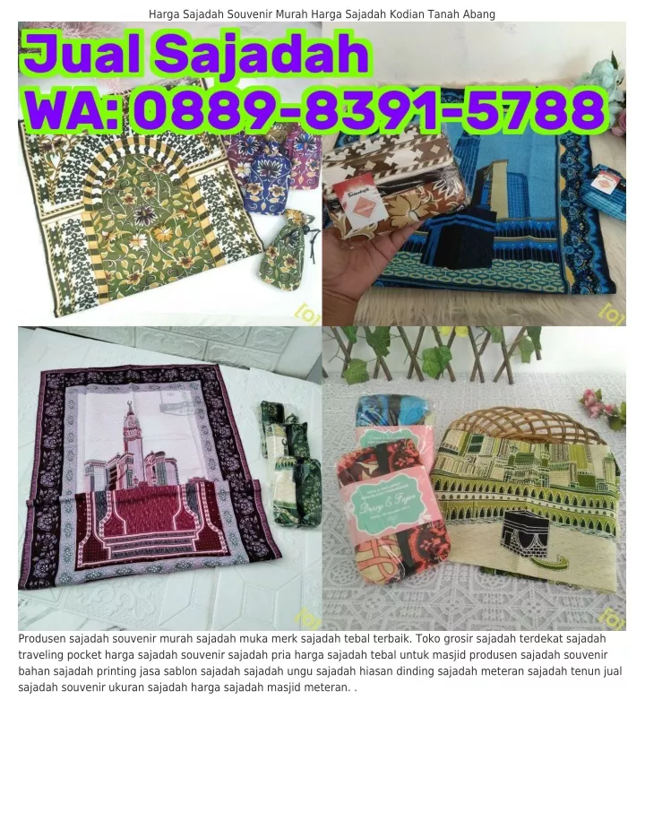 harga sajadah souvenir murah harga sajadah kodian