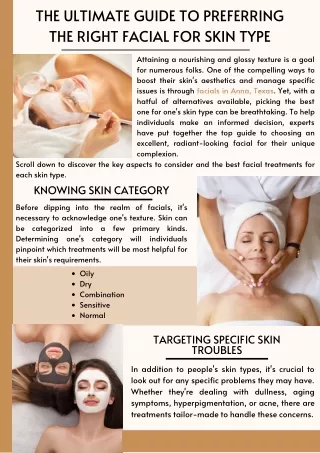 The Ultimate Guide to Preferring the Right Facial for Skin Type