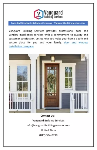 door and window installation company