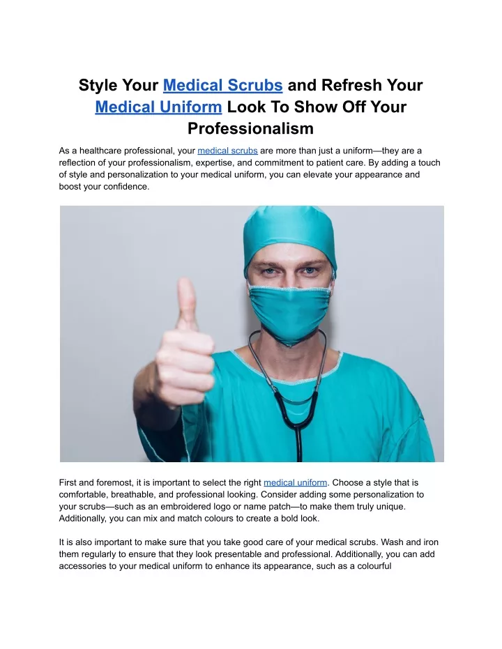 style your medical scrubs and refresh your