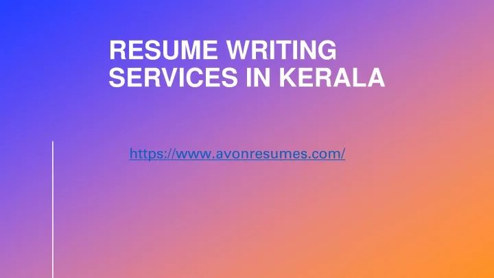 resume writing services in kerala