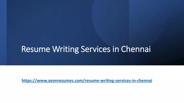 resume writing services in chennai