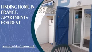 Finding Home in France Apartments for Rent