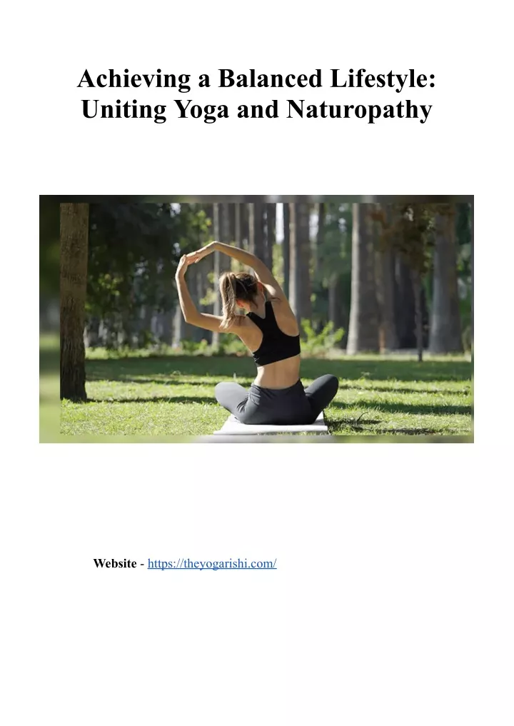 achieving a balanced lifestyle uniting yoga