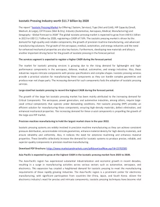 isostatic pressing industry worth 11 7 billion